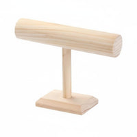 Tiered Design Bracelet Display Rack Sturdy Construction Solid Wood Jewelry Stand Space Saving Wooden Bracelet Display Tangle-Unrestricted for Retail Shop, Boutique, Dresser Top, Craft Fair
