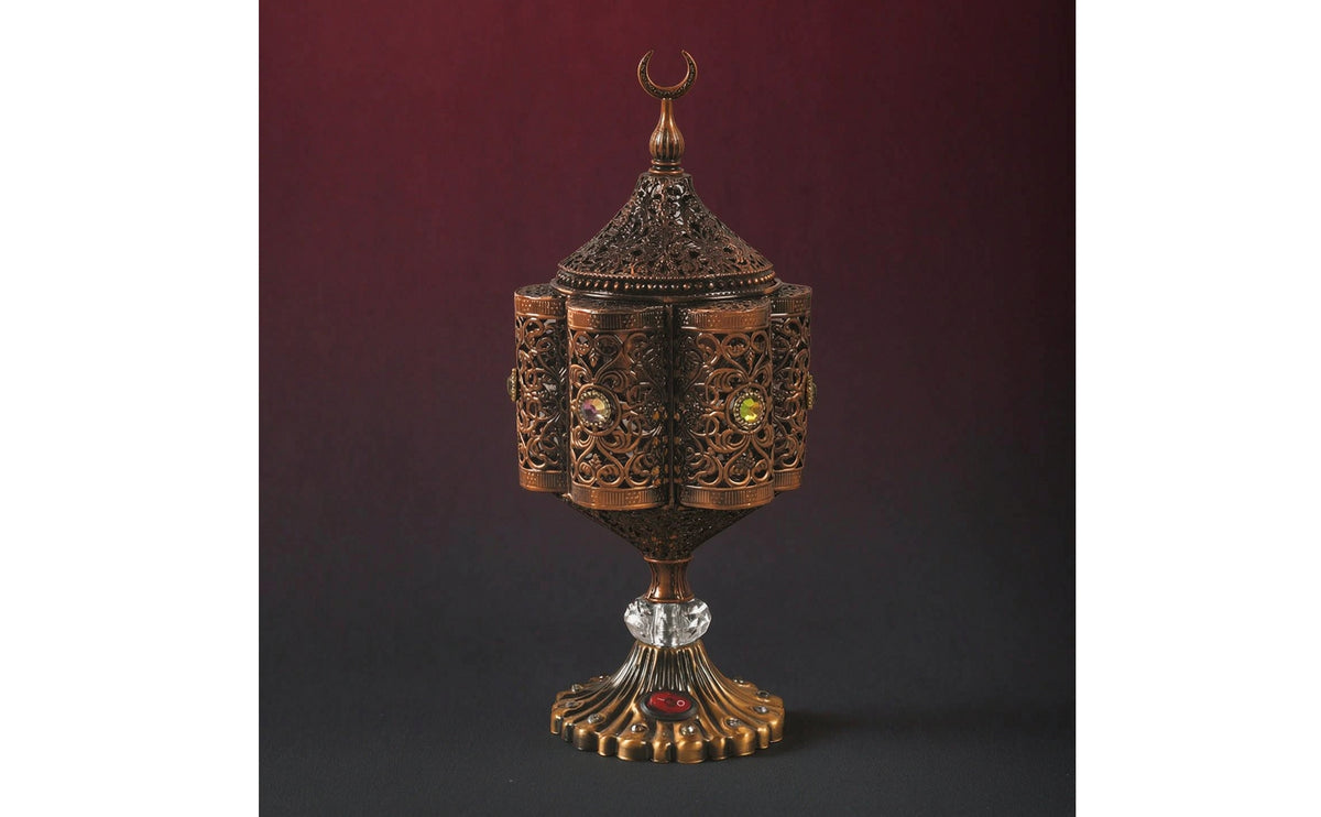 Electric Scent Burner Electric-Powered Scent Burner with Switch Ornate Aroma Dispenser for Home, Prayer Room