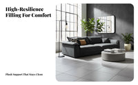 Straight-Line Sofa Minimalist aesthetic Upholstered 2-Seater Sofa Italian Design Couch for Apartment Dwellers, Young Adults, Living Room, Office, Entryway