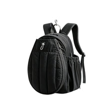 Quilted Tennis Backpack Soft-Shell Shoe Compartment Tennis Bag Shoe Compartment Backpack Padded Shoulder Straps