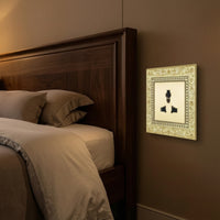 Socket with Faceplate Retro Outlet Panel Hardware Gold-Toned for Living Room, Bedroom