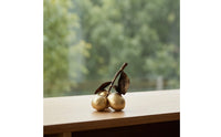 Lemon Ornament with Branch Three-Dimensional Lemon Ornament Compact Figurine for Desktop