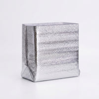 Food Bags for Storage with Aluminium Foil, Insulated Delivery Bag with Open Top, Silver Stand Up Thermal Bag, Thickened Box Bottom Design