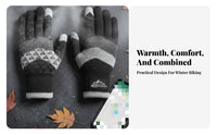 Men's Knitted Gloves Thickened Device-Compatible Screen Winter Gloves Cold Weather Accessory Multicolor Design Flexible