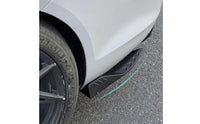 2 Pieces Universal Fit Rear Bumper Corner Splitter Gloss Black Finish Rear Bumper Lip Guard ABS Material Carbon Fiber Look for Street Driving