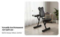 Multi-Functional Folding Chair Foldable Folding Massage Chair High-Density Foam Padding Adjustable Remedial Stool Comfortable Cushioning for Physiotherapists, Physical Therapists, Mobile Professionals