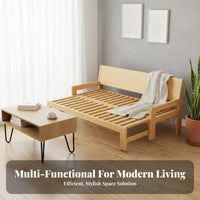 Pull-out Design Extendable Daybed Space-Saving Sofa Bed Multi-Functional Sleeper Couch Long-Lasting Frame for Apartment Dwellers, Students, Homeowners, Small Areas, Bedroom, Office