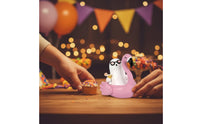 Specters Flamingo Swim Circle Funny Specters with Flamingo   Playful Tabletop Statue for Halloween Hosts