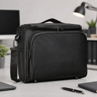 Spacious Projection Device Bag with Accessories Storage Pockets Portable Projection Device Case with Shoulder Strap Long-Lasting Adjustable for Business Trips
