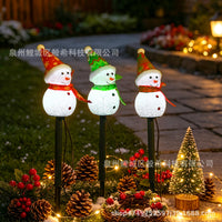 Solar LED Snowman Ground Light for Outdoor Garden Decoration