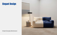 Bean Bag Sofa, Nordic Minimalist Design, Double Seat, Removable Cover, EPS Filling, Ideal for Small Apartments, Bedrooms