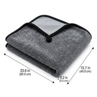 Twisted Loop Car Drying Towel and 500gsm Microfibre Cloth, Microfiber Cloths for Car Washing and Drying, High Absorbency Quick Dry Detailing