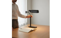 Nordic Design Industrial Swing Arm Table Lamp Minimalist Leather Accent Reading Lamp for Office, Study Room, Bedroom