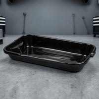 Slim Design Oil Drain Pan with Spout Shallow Oil Drain Pan Portable Anti Splash for Motorcycle Maintenance