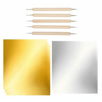 Embossing Foil Sheet Versatile Double-Sided Foil Paper Easy to Shape for Artists