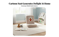 Lightweight & Portable Foldable Cartoon Backrest Removable and Washable Cover Adjustable Floor Lounger Skin-Friendly Textile Tatami Chair High-Density Foam Filling for Toddlers, Nursing Mothers, Bay Window, Playroom, Reading Nook, Living Room