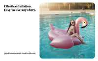 Instagrammable Winged Unicorn Pool Raft Oversized Giant Unicorn Inflatable Heavy Duty Vinyl Creature Shaped Pool Lounger Sturdy Handles for Adults, Teens, Kids, Vacation, Beach, Lake