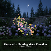 Waterproof Solar Flower Light Weather Resistant Solar Powered Flower Stake Energy Saving for Lawn, Patio, Balcony