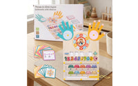 Wooden Math Board with Clock Hands-on Wooden Math Learning Board Learning Center Multi-Sensory Colorful for Preschoolers