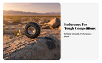 4 Pieces 1.9 Inch RC Crawler Tires High Grip RC Crawler Wheels and Tires Set 1/10 Scale Metal Wheel Hubs