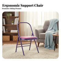 Foldable Design Iyengar Exercise Chair Wide Support Folding Exercise Chair Heavy Duty Adjustable Workout Bench Stable and Long-Lasting for Beginners, Home Gym