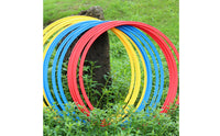 12 Pieces PP Material Football Agility Rings Red Blue Yellow 12 Pack Agility Rings Colored Set Football Training Hoop Indoor Outdoor Use for Sports Practice