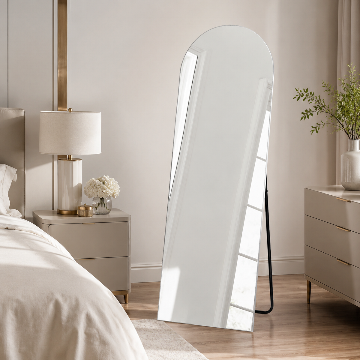 Full-length Mirror, Standing Mirror, Full Body, Arch Type, 180cm, Freestanding, Stand Mirror, Entrance, Living Room, Stylish