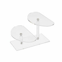 Multi-Tier Design Acrylic Display Riser Versatile Use Tiered Shelf Organizer Highly Transparent Clear Plastic Display Shelf Easy Assembly for Cabinet
