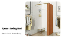 Wall-Mounted L-Shaped Curtain Rod Space-Saving Changing Room Curtain Track Easy Installation Curved Dressing Room Rod Long-Lasting for Boutique Managers, DIY Enthusiasts, Homeowners, Bathroom, Bedroom, Office, Hospital
