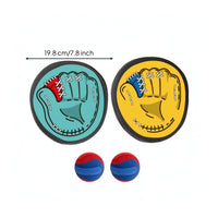 2 Pieces Toss and Catch Ball Set Outdoor Paddle Catch Ball Set and Paddle Game Classic Toy Soft for Children, Backyard, Park