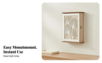 Gift Idea Decorative Key Box Easy Installation Floral Key Storage Box Multi-Functional Wall Decoration Nordic Design for Homeowners, Renters, Families, Entryway, Hallway, Living Room, Bedroom