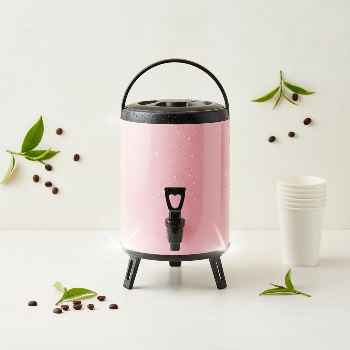 Commercial Milk Tea Container Leak-Resistant Design Insulated Beverage Dispenser with Spigot Portable Hot and Cold Drink Barrel for Caterers