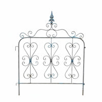 Wrought Iron Fence Expandable Garden Barrier Weather Resistant for Walkway