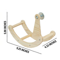 Bird Solid Wood Running Wheel for Parrot Exercise, Wooden Pet Bird Wheel, Cockatiel Toy and Parrot Enrichment, Indoor Bird Exercise Wheel