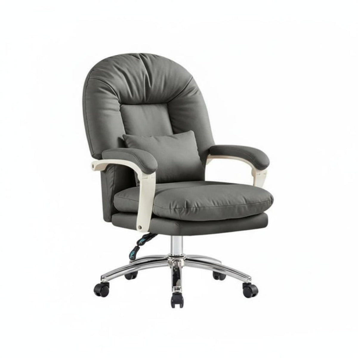Adjustable Height High-Back Recliner with Footrest Ergonomic Design Luxurious Reclining Chair with Footrest Padded Armrests Swivel Armchair Support for Executives, Distant Workers, Study Room, Bedroom, Relaxing, Leisure Space