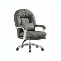 Adjustable Height High-Back Recliner with Footrest Ergonomic Design Luxurious Reclining Chair with Footrest Padded Armrests Swivel Armchair Support for Executives, Distant Workers, Study Room, Bedroom, Relaxing, Leisure Space