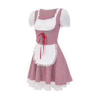 Bavarian Regionn Region N Festival Costume Gingham Pattern German Beer Girl