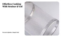 Multipurpose Deep Fryer Pot with Basket High-Sided Design Basket Deep Fryer Pot Stovetop Compatible Stainless Steel Stockpot with Strainer Thickened Bottom for Parents