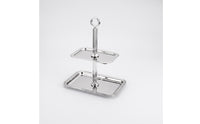 2 Tier Cake Stand Effortlessly to Clean Two Tier Serving Tray Modern Cake Stand with Handle