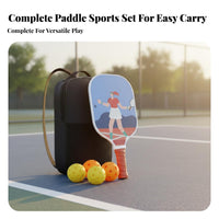 Pickleball Paddle Lightweight Fiberglass Pickleball Racket Sports Equipment Anti-Slip Grip Includes Carry Bag for Outdoor