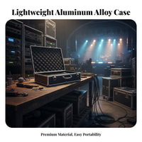 Handheld Audio Device Hard Case Aluminum Audio Device Carrying Case Portable Aluminum Equipment Box for Artists, DJs, Travel, Mobile Use, Storage