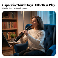 Built-in Speakers Electronic Saxoph Single Rechargeable Electronic Wind Instrument Headph Single Support for Beginners, Seniors, Performance