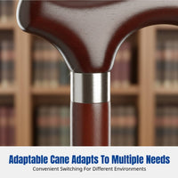 Walking Cane for Seniors, Sturdy Handmade Wood, Anti-Slip, Lightweight, Four-Leg Dragon Head Design