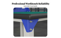 Heavy-Duty Workbench Anti Surface Steel Table Rust-Resistant Heavy Duty Garage Workbench for Students, Repair Specialist S, Warehouse, Basement