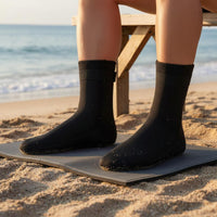 Wear-Resistant 3mm Neoprene Water Socks Shielding Anti-Slip Dive Socks Quick-Dry Thermal Snorkeling Booties Foldable for, Diving, Rafting