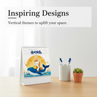 2026 Year of the Horse Desk Calendar with Business Planner and Creative Advertising Space