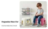 Children Stool Reinforced Plastic Durable Design for Kitchen Help