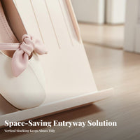 Space-Saving Narrow Shoe Rack Modular Design Stackable Shoe Rack Easy Assembly Sturdy and Stable for Families, Homeowners, Hallway, Bedroom, Dorm Room, Closet