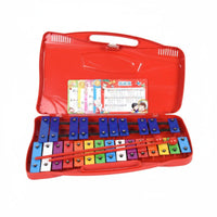 Includes 2 Mallets 25-Note Colorful Kvisuald Instrument Clear Sound Glockenspiel precisely Tuned MetallophA musical instrument for Beginners, Music Students, Kindergarten, courseroom, School, Home Use