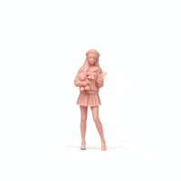 Finely Detailed Molded Female Miniature Figure Model Scene Prop Collectible Display Character Styled Miniature Female Figurine for Photography